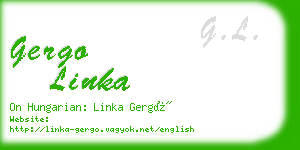 gergo linka business card